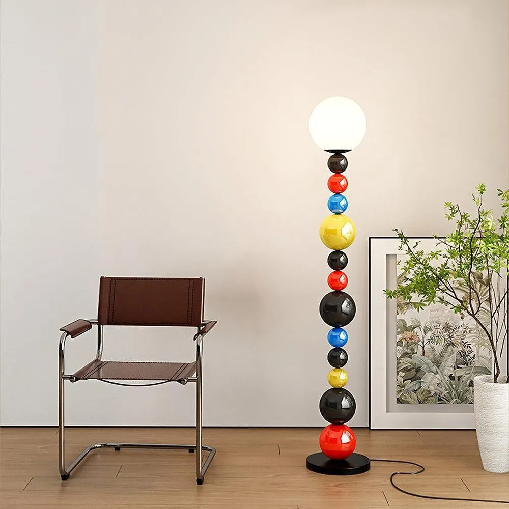 Kleurrijke ronde bol vloerlamp HL485