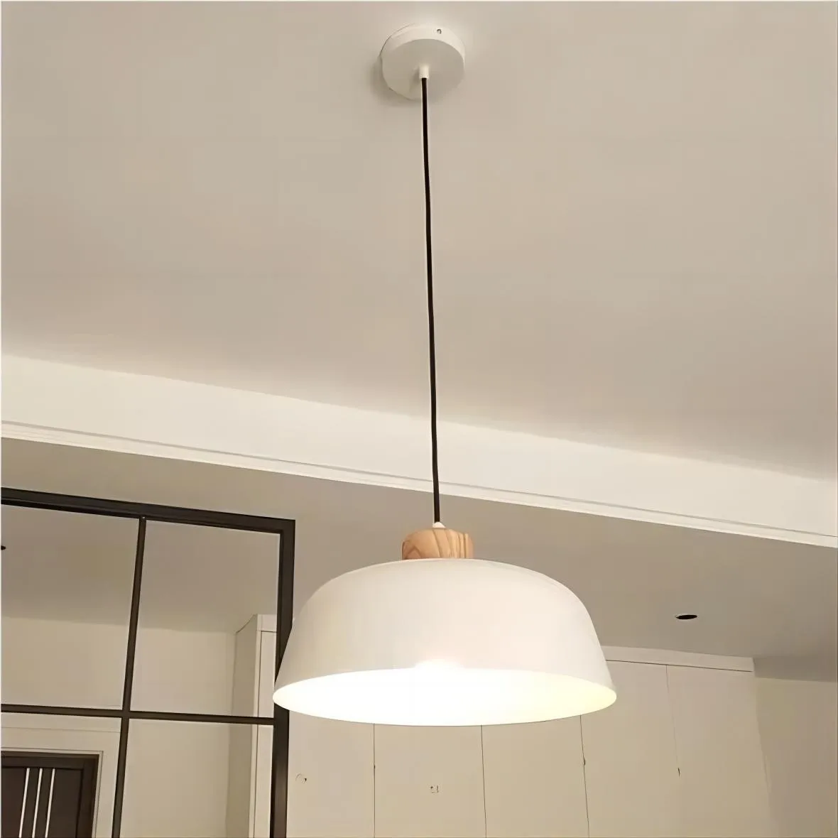 Scandinavische Houten Kom Vorm Keuken Hanglamp HL101