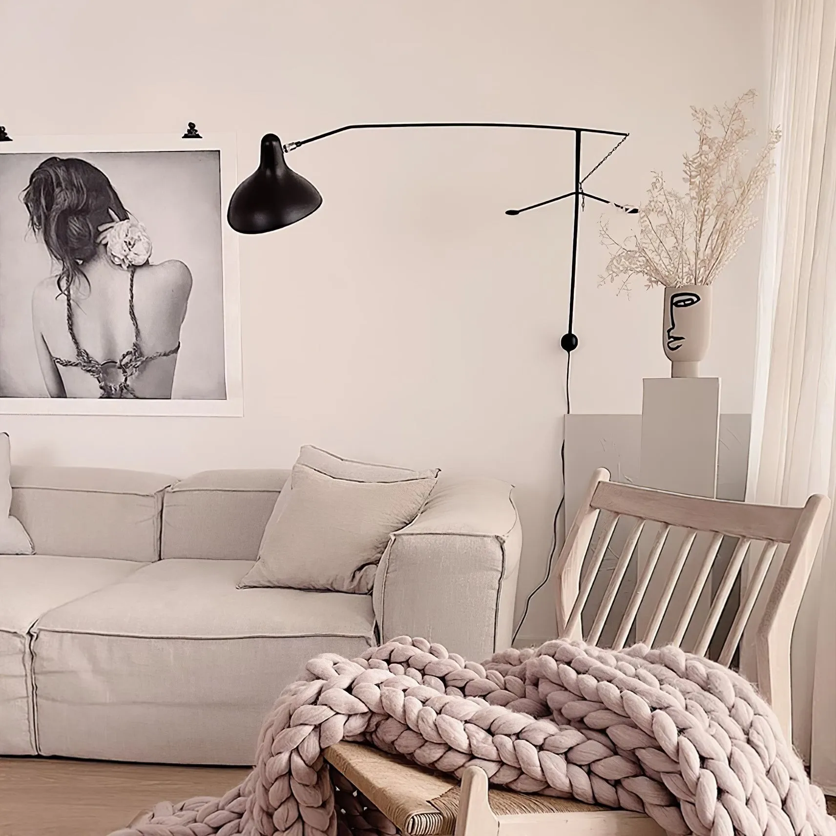 Moderne eendenbek-design Mantis Arm Wandlamp HL1112