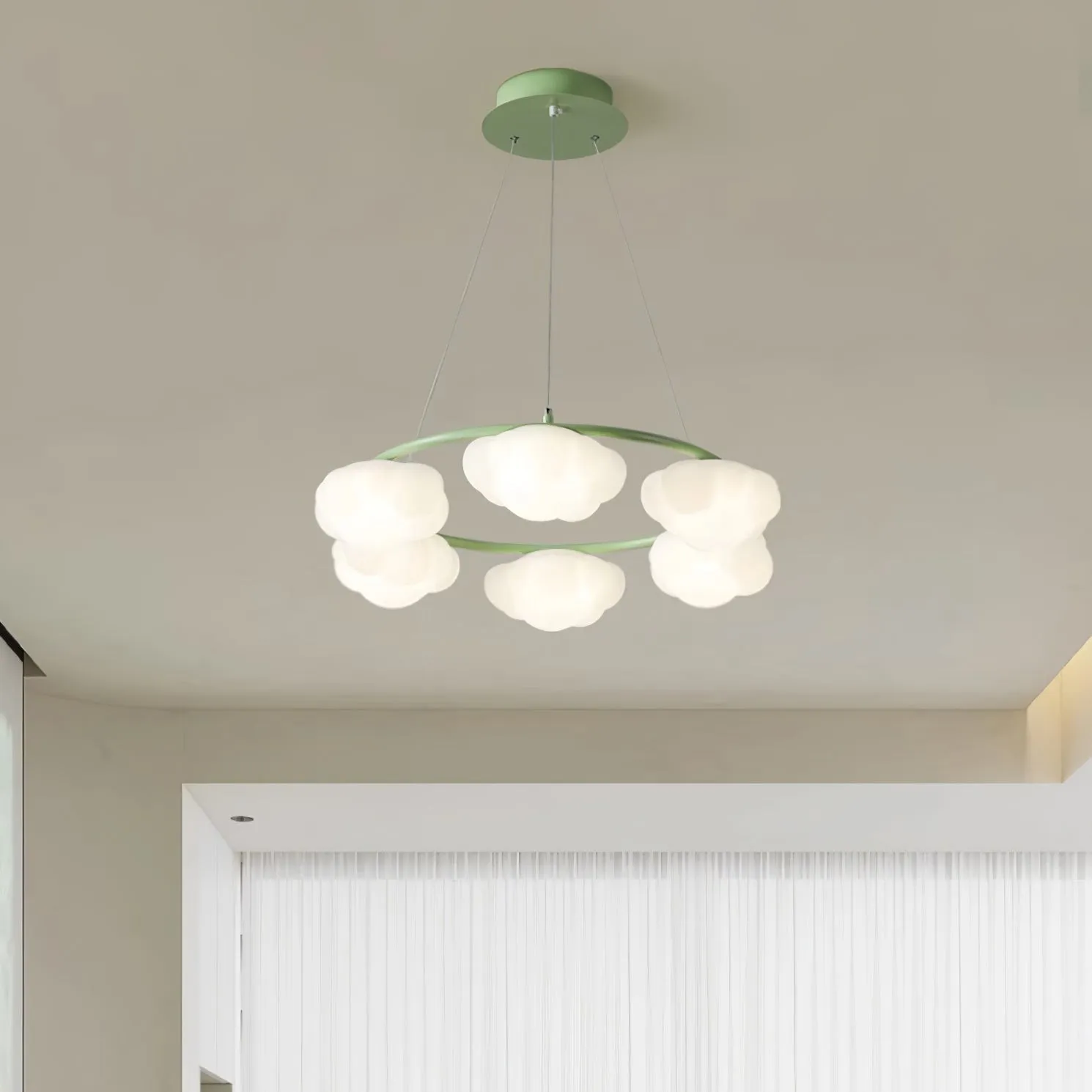 Crèmekleurige stijl creatieve persoonlijkheid wolken kroonluchter HL893