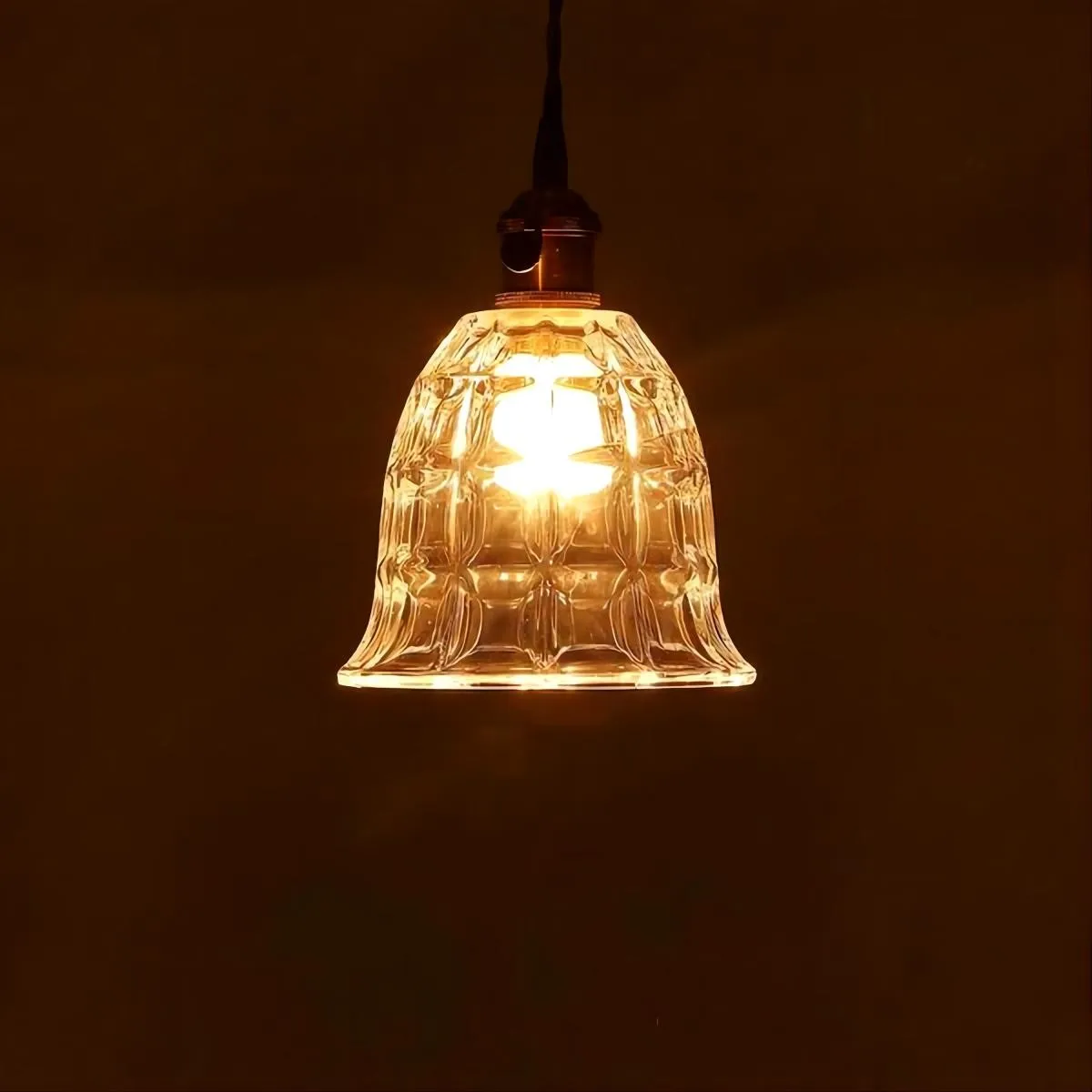 Antiek helder geribbeld glas Slaapkamer keuken hanglamp HL48
