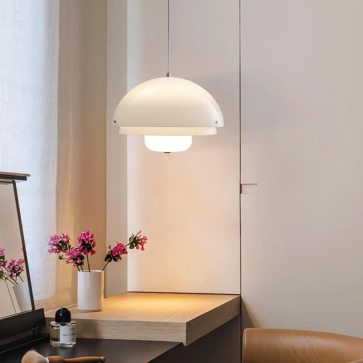 Moderne Melk Witte Multilagen Sferische Hanglamp HL309