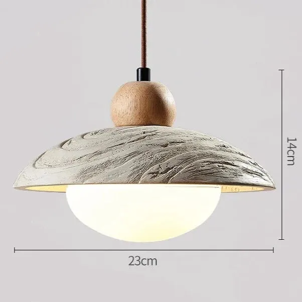 Wabi-sabi stijl travertijn cement hanglamp HL3484