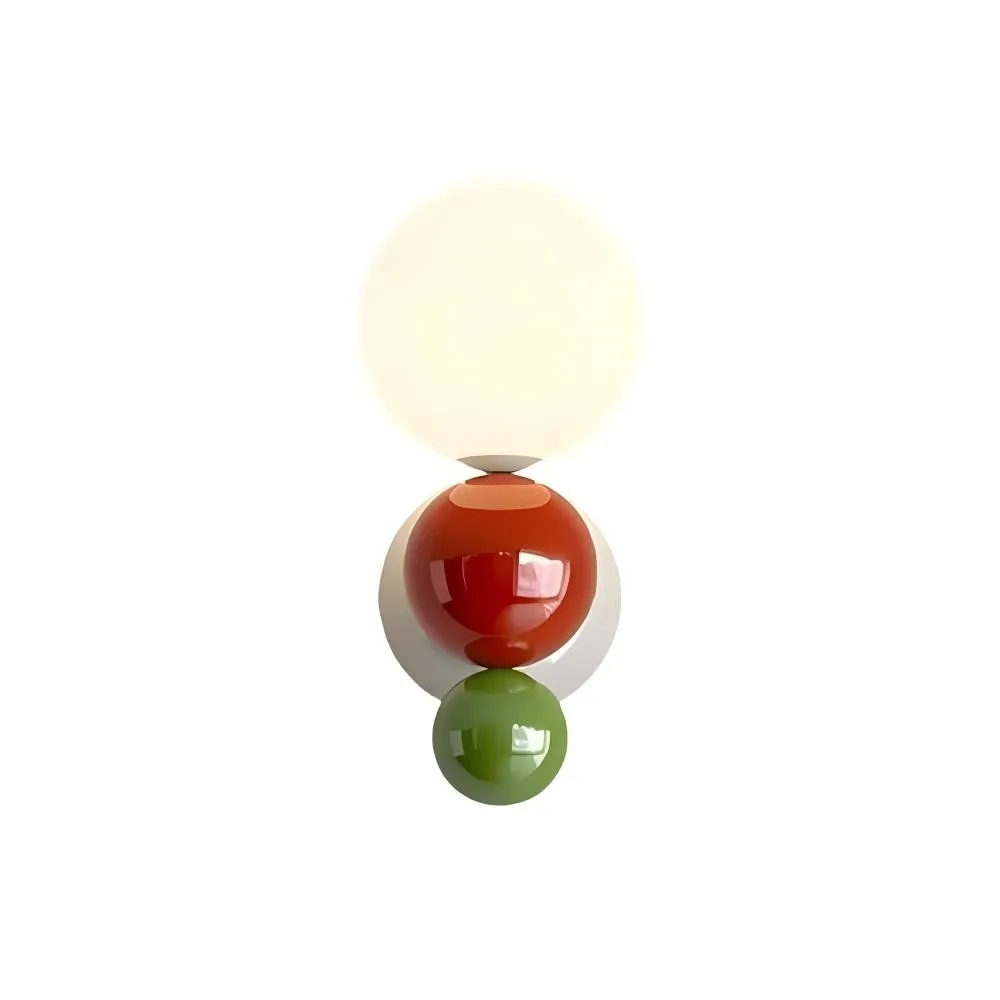 Kleurrijke Crèmekleurige Bolvormige Wandlamp HL321