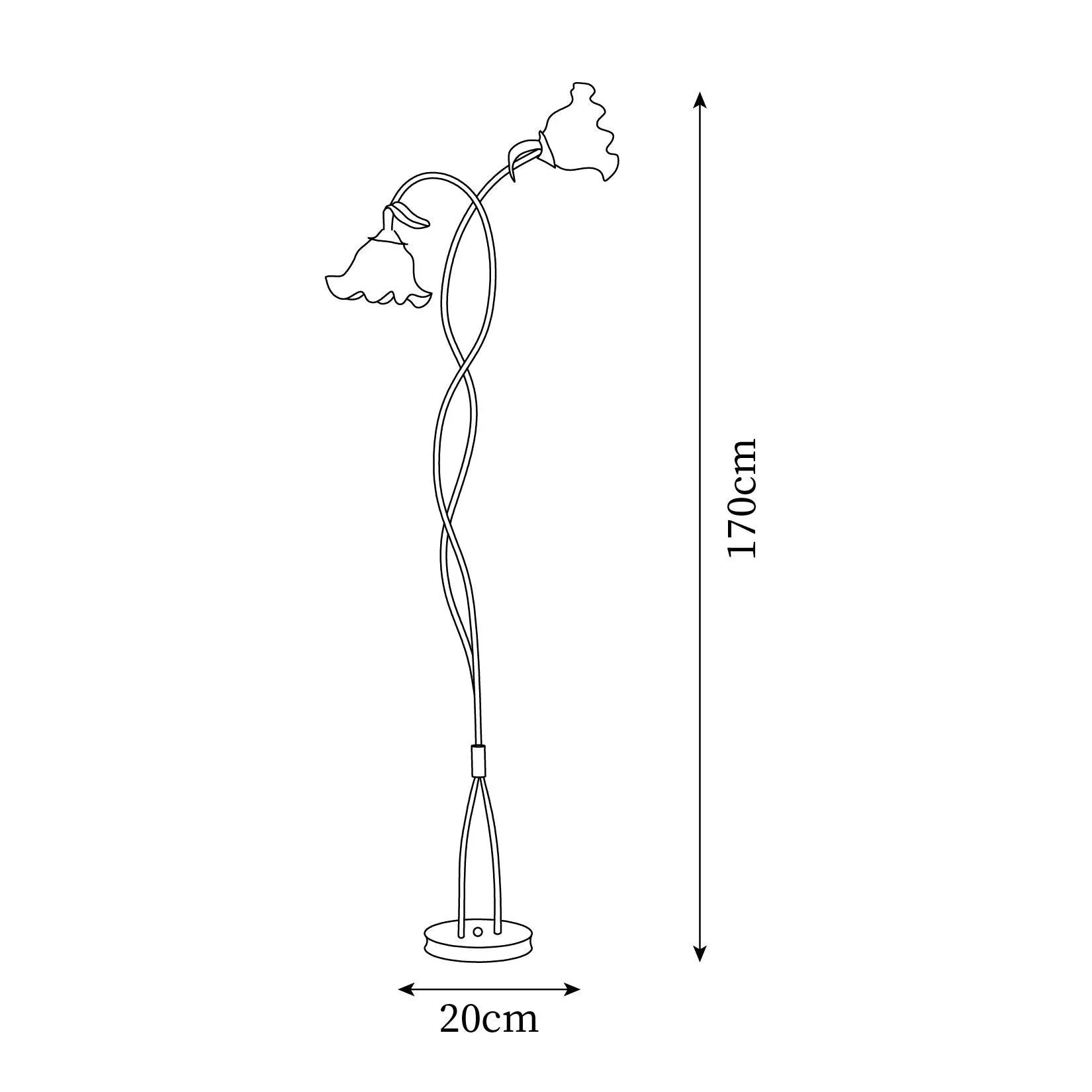 Creatieve multi-kops wikkelbloemvormige vloerlamp HL403