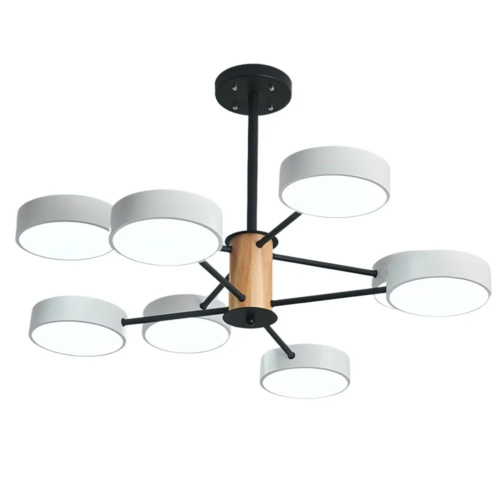 Scandinavische kroonluchter met houten takken - Sputnik Disc LED-lamp HL1352