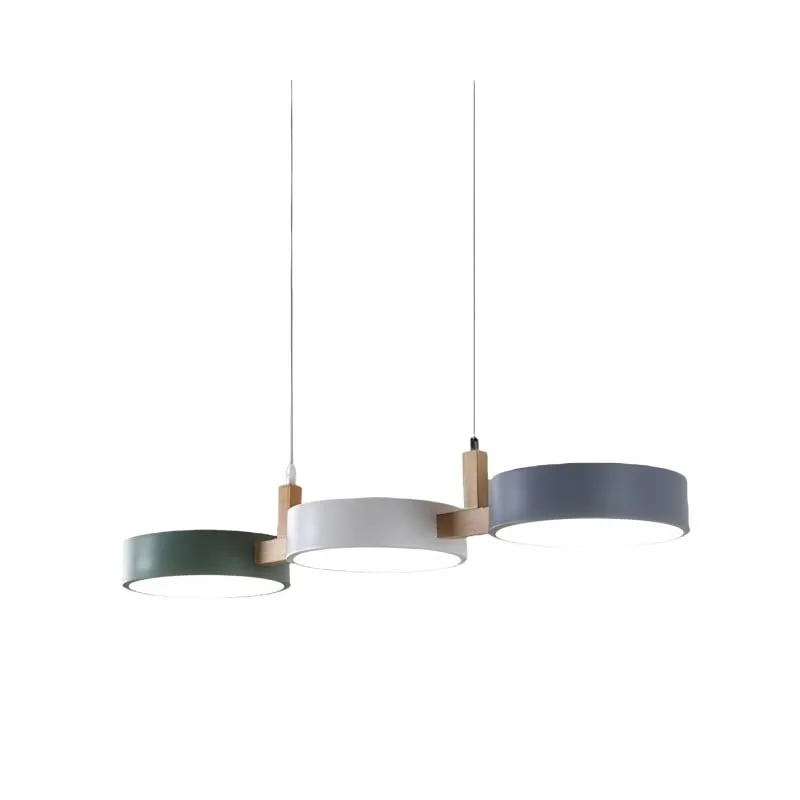 Nordic Modern Eenvoudige Macaron 3 Kops Hanglamp HL683