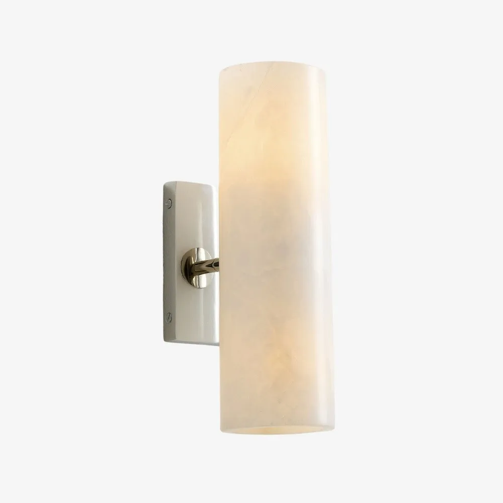 Wolvina Natural Marble Tube Wandlamp met Strakke Metalen Details HL1427