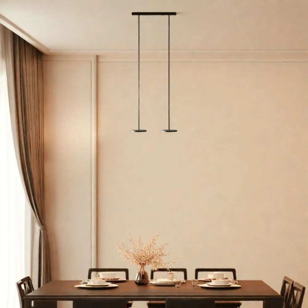 Schijfvormige Moderne Hanglamp - Zwart Wit LED Ontwerp HL1051