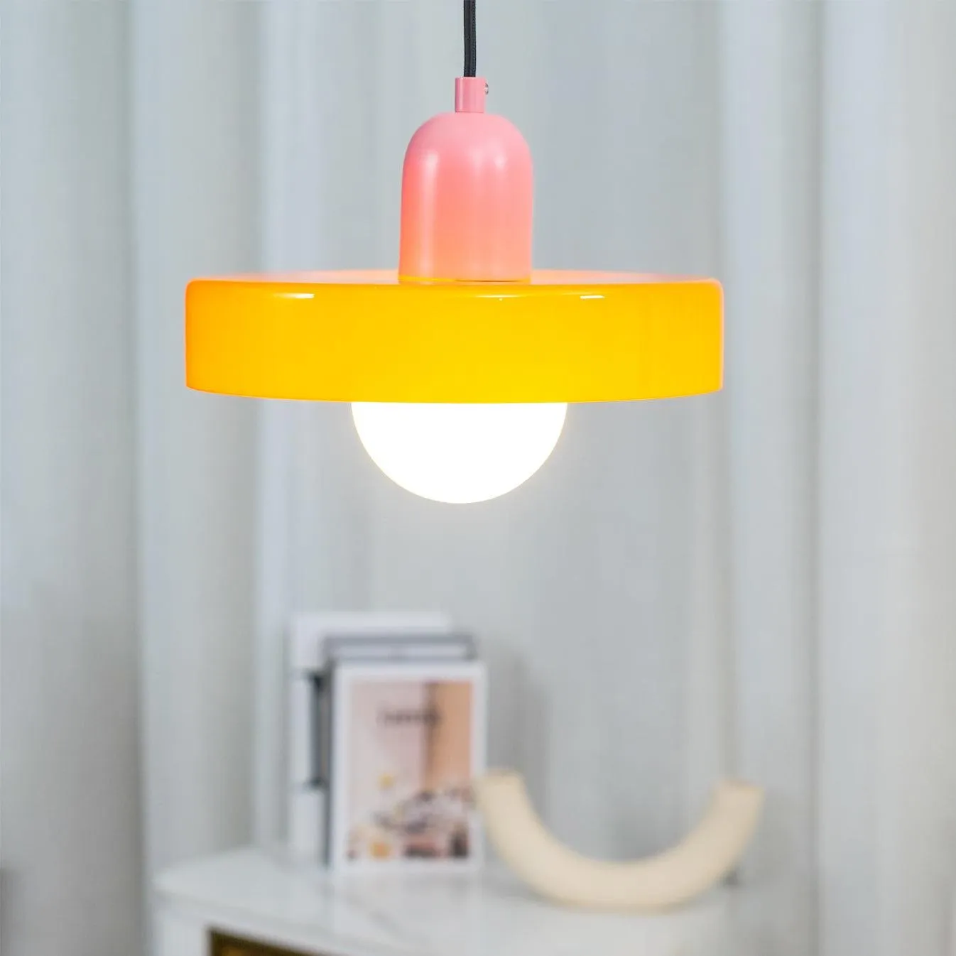 Kalo Disc Kleurrijke Hanglamp - Moderne Glazen Hanglamp voor de Eetkamer HL2447