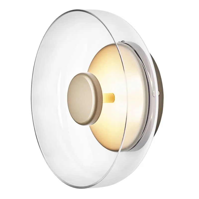 Goud LED Blossi Wandlamp Rond Glas