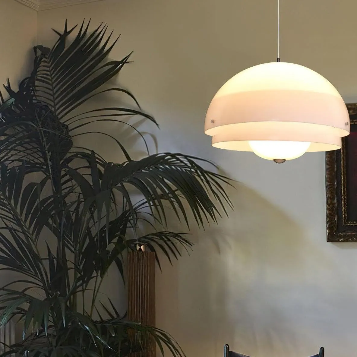 Moderne Melk Witte Multilagen Sferische Hanglamp HL309