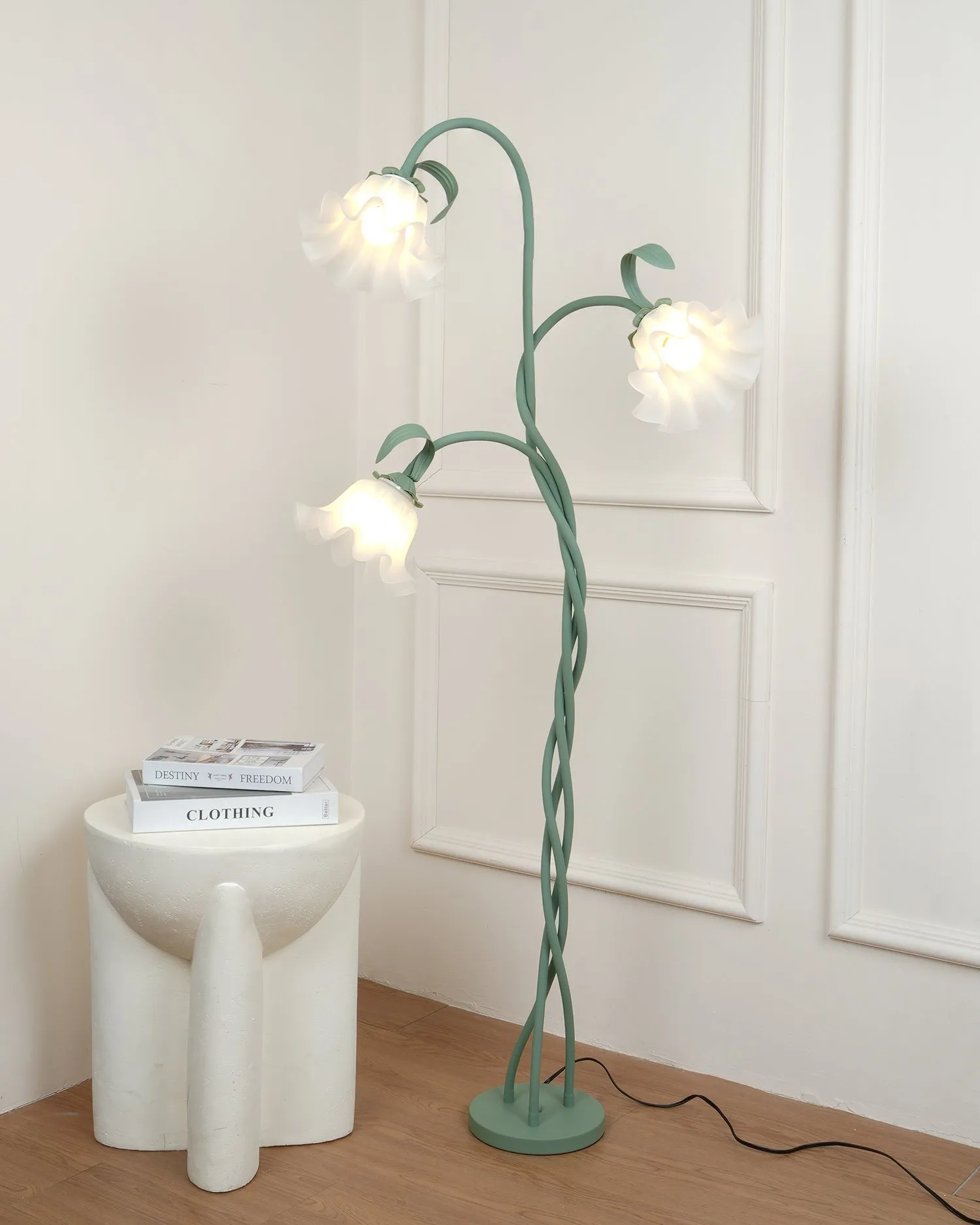 Creatieve multi-kops wikkelbloemvormige vloerlamp HL403