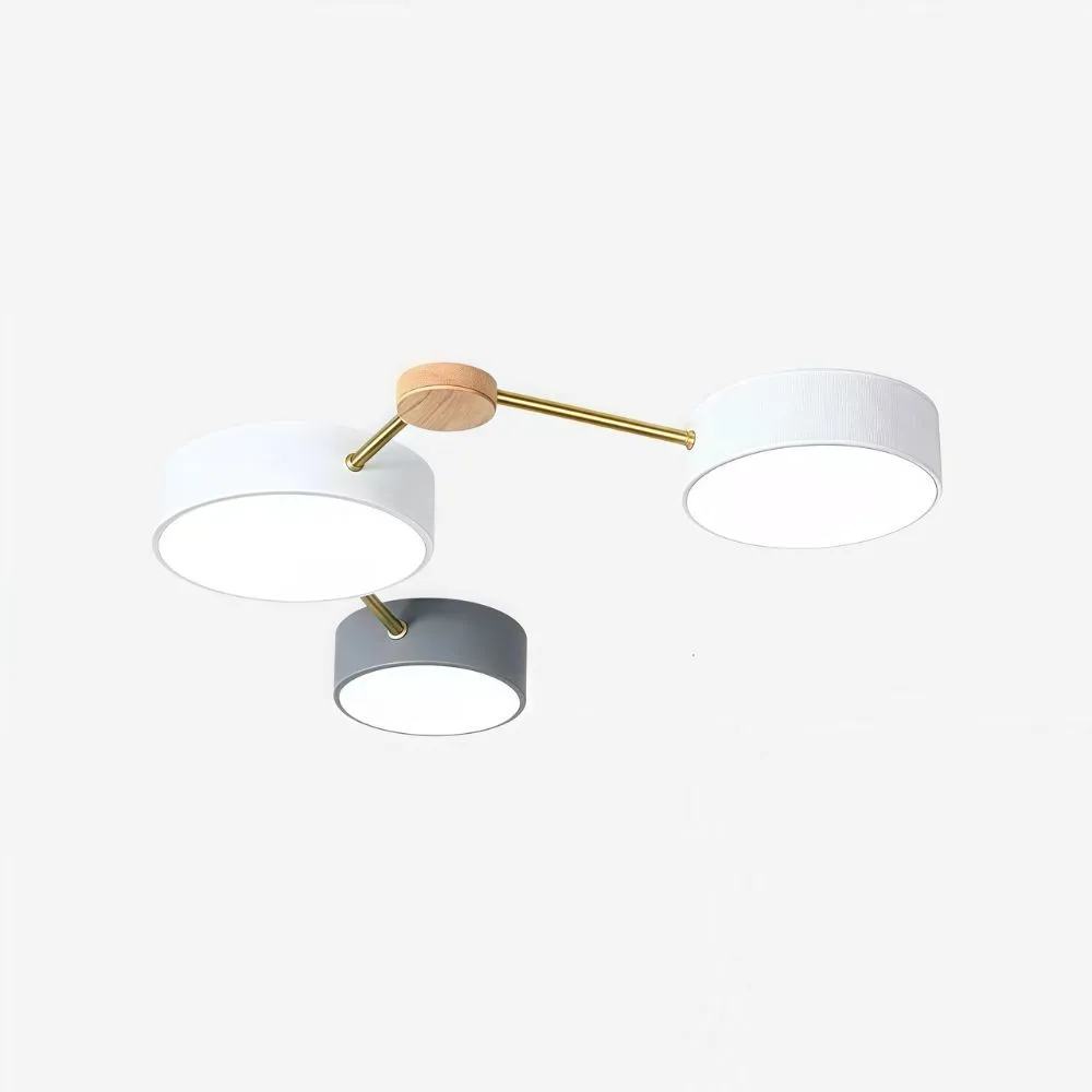 Nordic ronde LED plafondlamp - houten taklamp voor slaapkamer HL1347