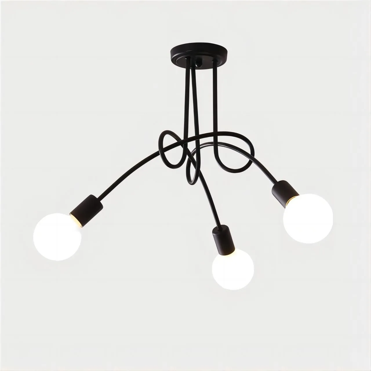 Scandinavische creatieve twist multi head kroonluchter HL174