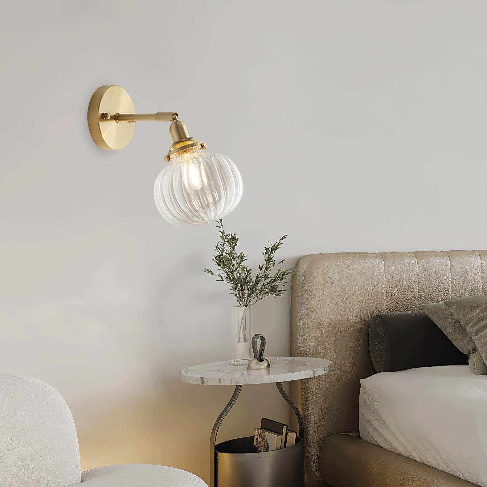 Eenvoudige hal entree pompoenpatroon wandlamp HL771