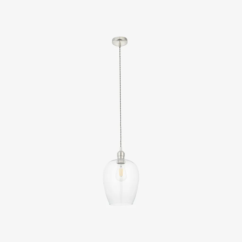 Clarione in hoogte verstelbare glazen hanglamp - Klassieke Art Deco lamp HL2231