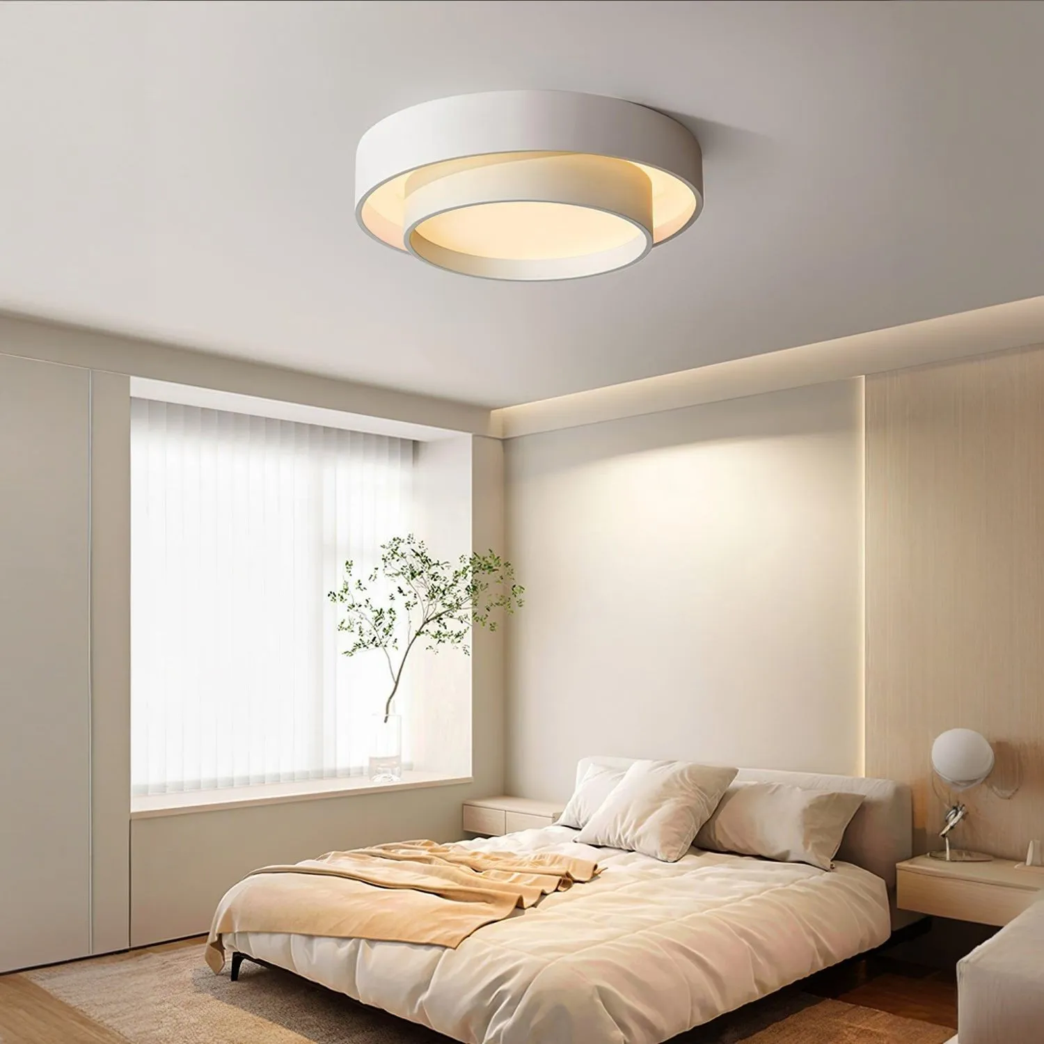 Dubbele ronde schijf Melody plafondlamp HL165