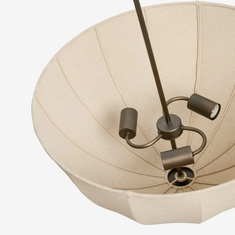 Lumarys hanglamp / plafondlamp - Botanisch geïnspireerde linnen kap voor eetkamer of woonkamer HL1879