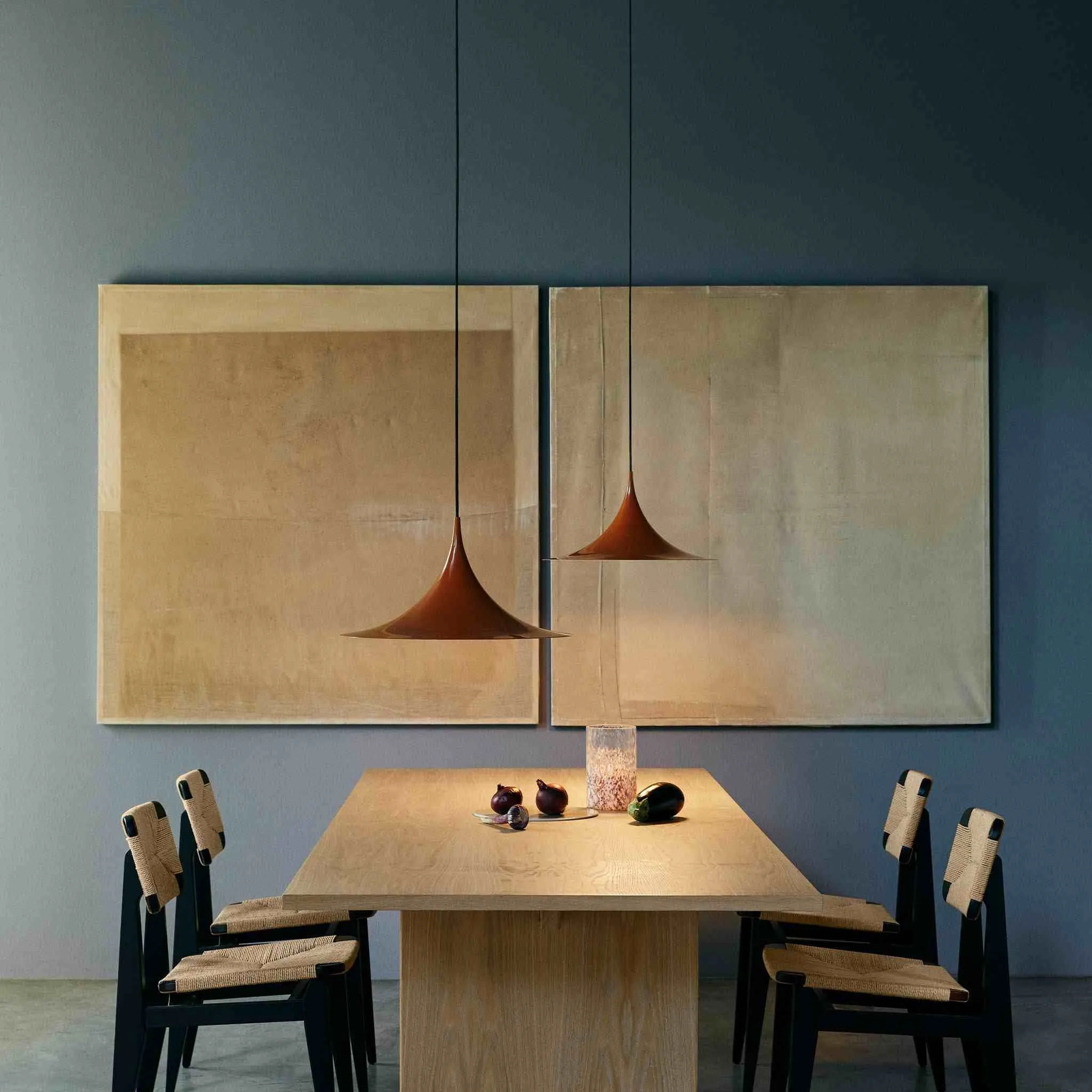 Mid Century Moderne Hoor Metalen Hanglamp