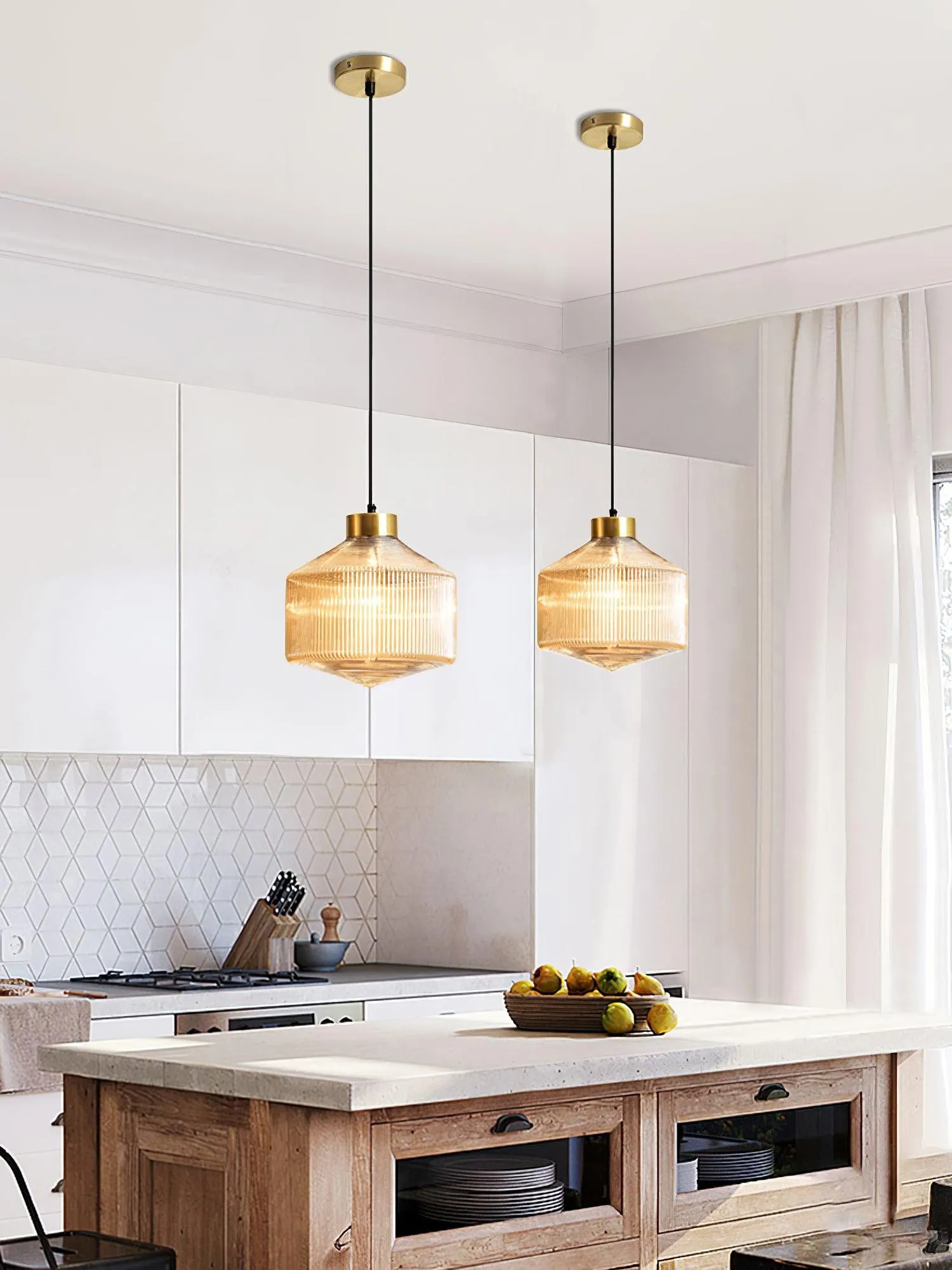 Gestreepte Spinning Top Hanglamp HL727