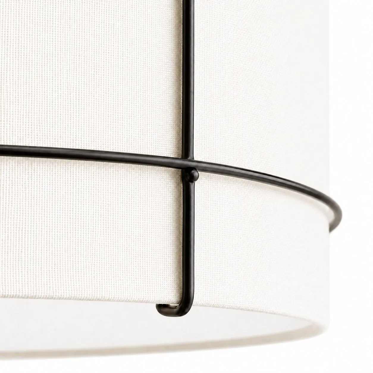 Horelia linnen hanglamp - Scandinavische trommelvormige hanglamp HL1491