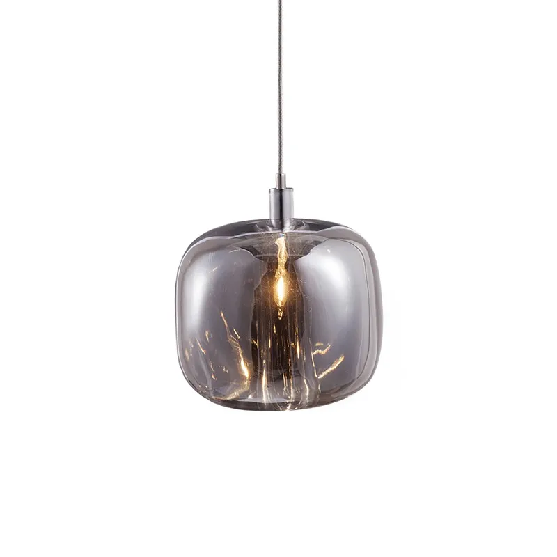 Cubie kroonluchter rookglas bol hanglamp voor kookeiland