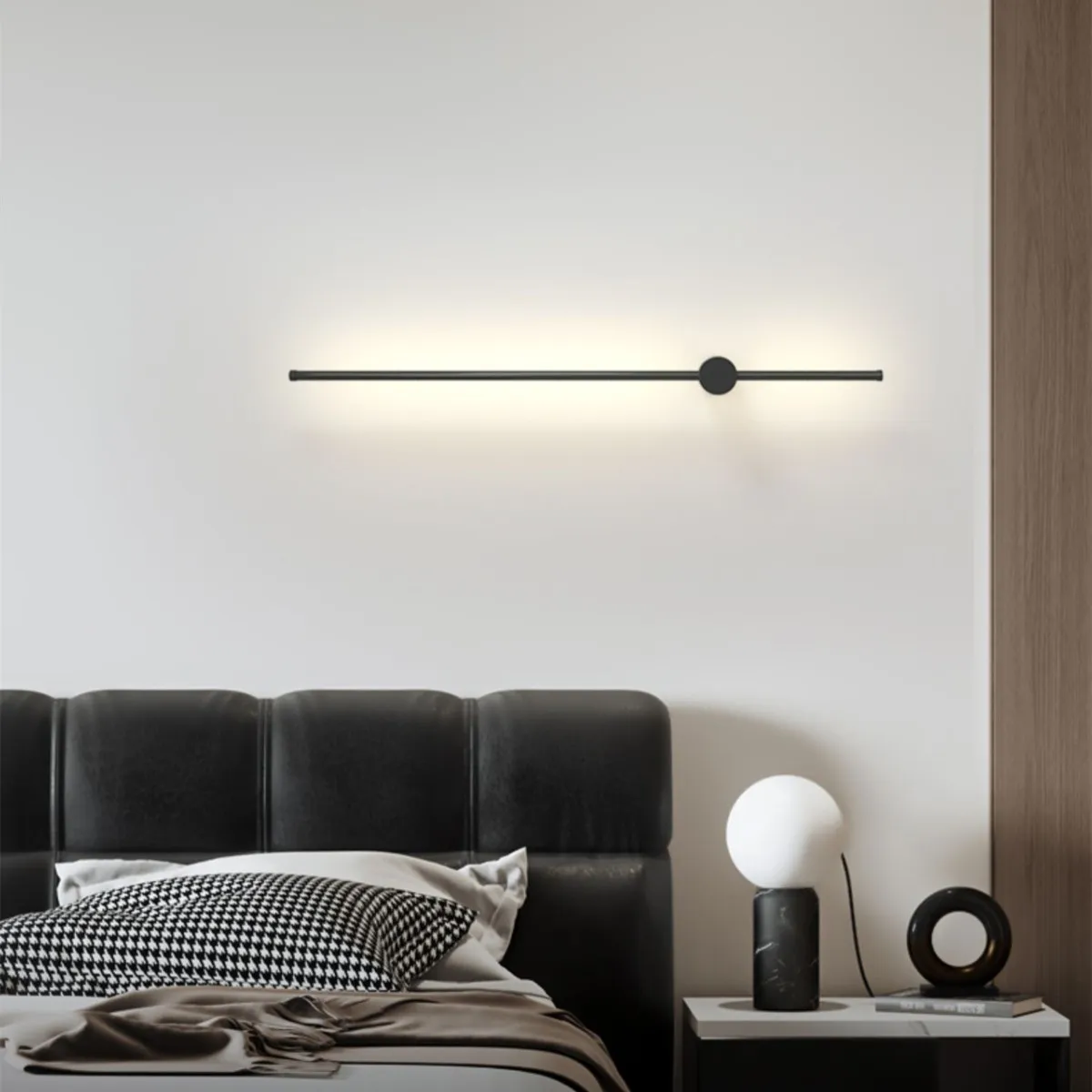 Industriële zwarte lineaire LED wandlamp HL159