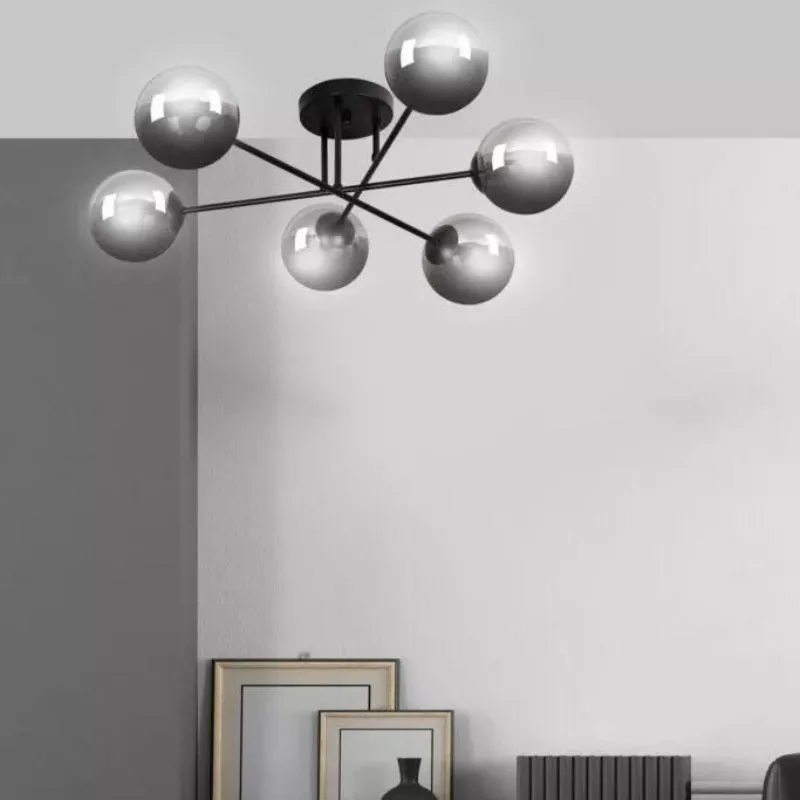 Brendi 6B Glazen Bol Plafondlamp