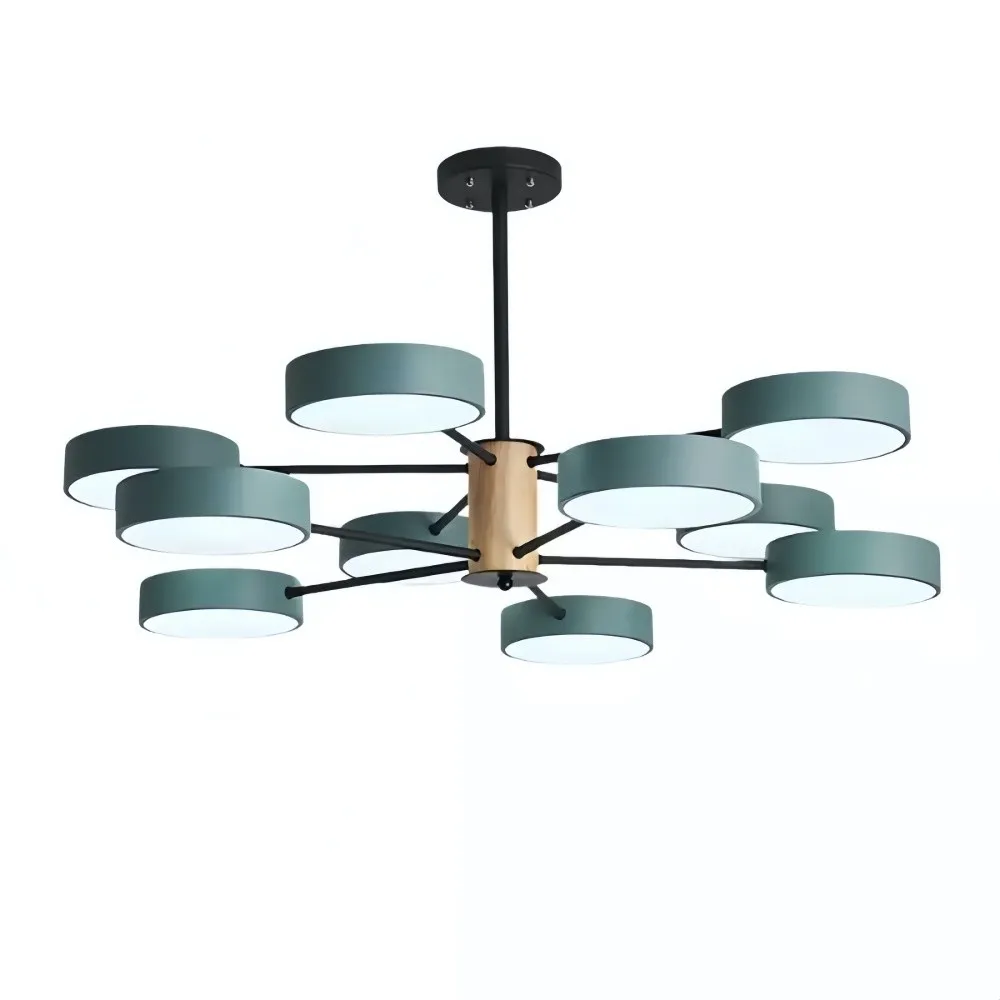 Scandinavische kroonluchter met houten takken - Sputnik Disc LED-lamp HL1352