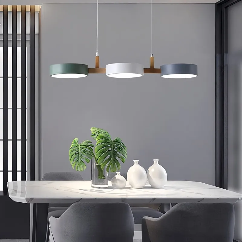 Nordic Modern Eenvoudige Macaron 3 Kops Hanglamp HL683