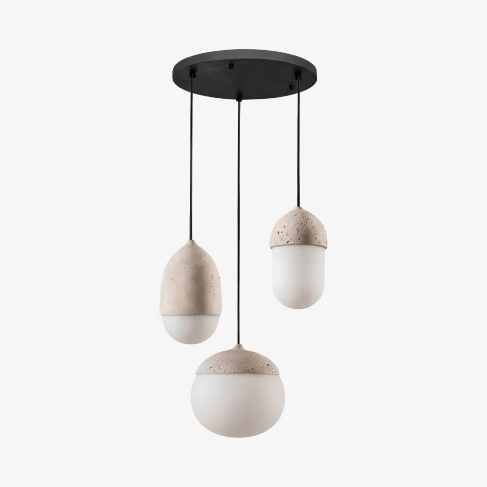 Orbaltis Moderne Orb Cluster Hanglamp - Hanglamp van natuursteen en glas voor woonkamer of keuken HL2448