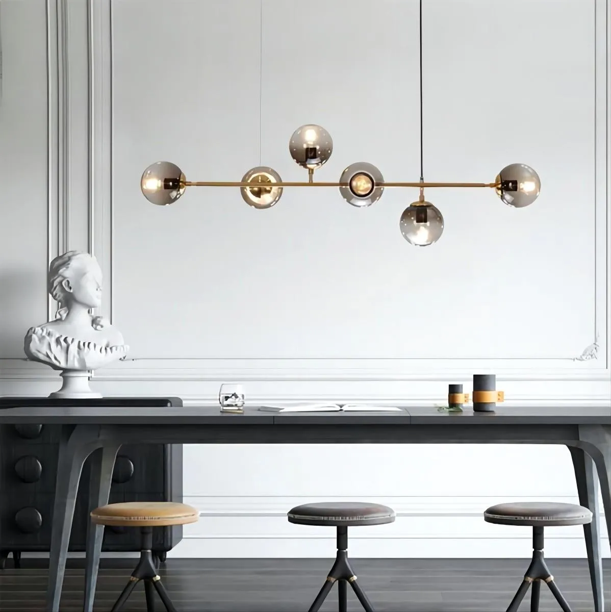 Orb moderne glazen bol hanglamp voor woonkamer