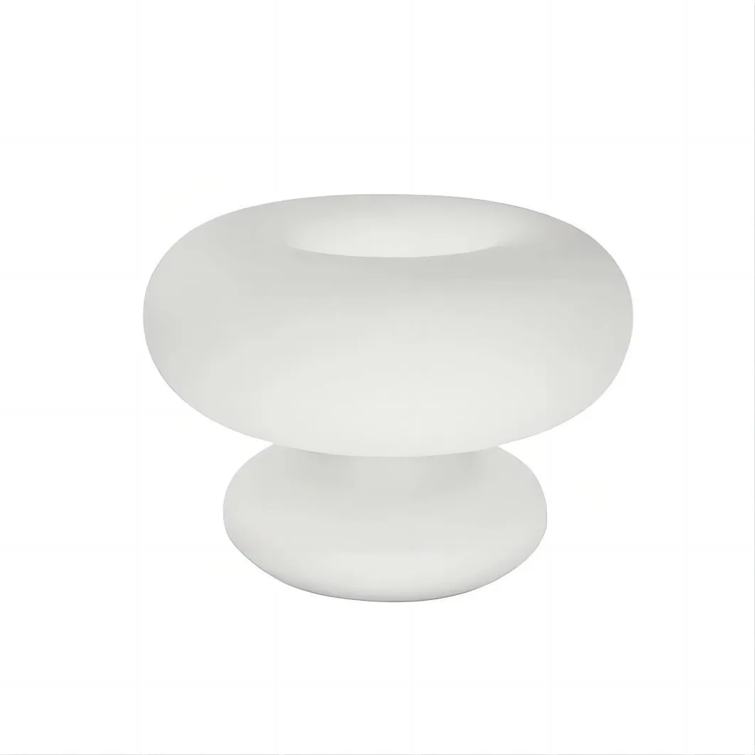 Wit glazen paddenstoel donut Bauhaus tafellamp HL102