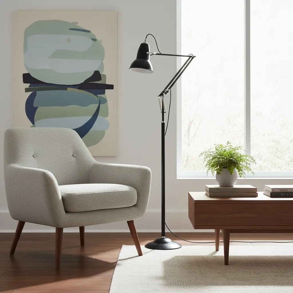 Modryx Verstelbare Klassieke Metalen Vloerlamp - Moderne Richtbare Vloerlamp voor de Woonkamer HL2340