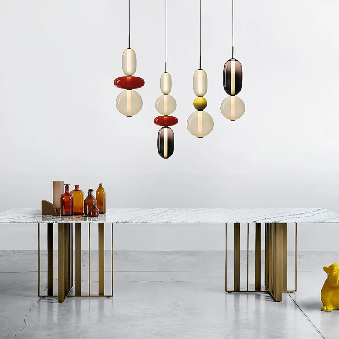 Noordse Hanglamp Van Gebrandschilderd Glas HL299