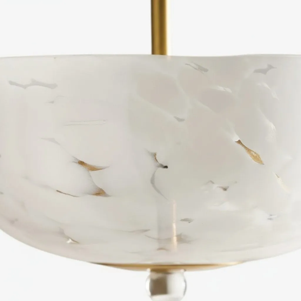 Clea ronde glazen plafondlamp - gestippelde kap voor slaapkamer- en halverlichting HL1892