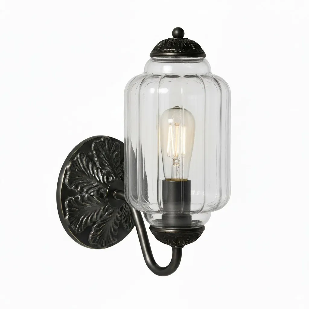 Vintage Melkglas Eloise Kandelaar Wandlamp HL844