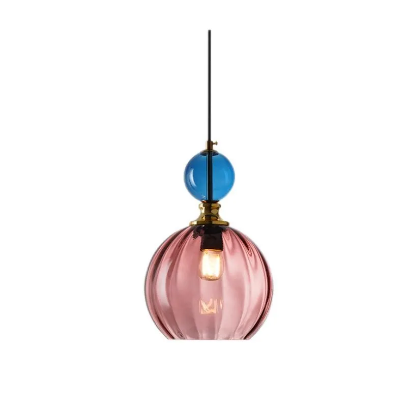 Macaron Glazen Bol Hanglamp Slaapkamer HL69