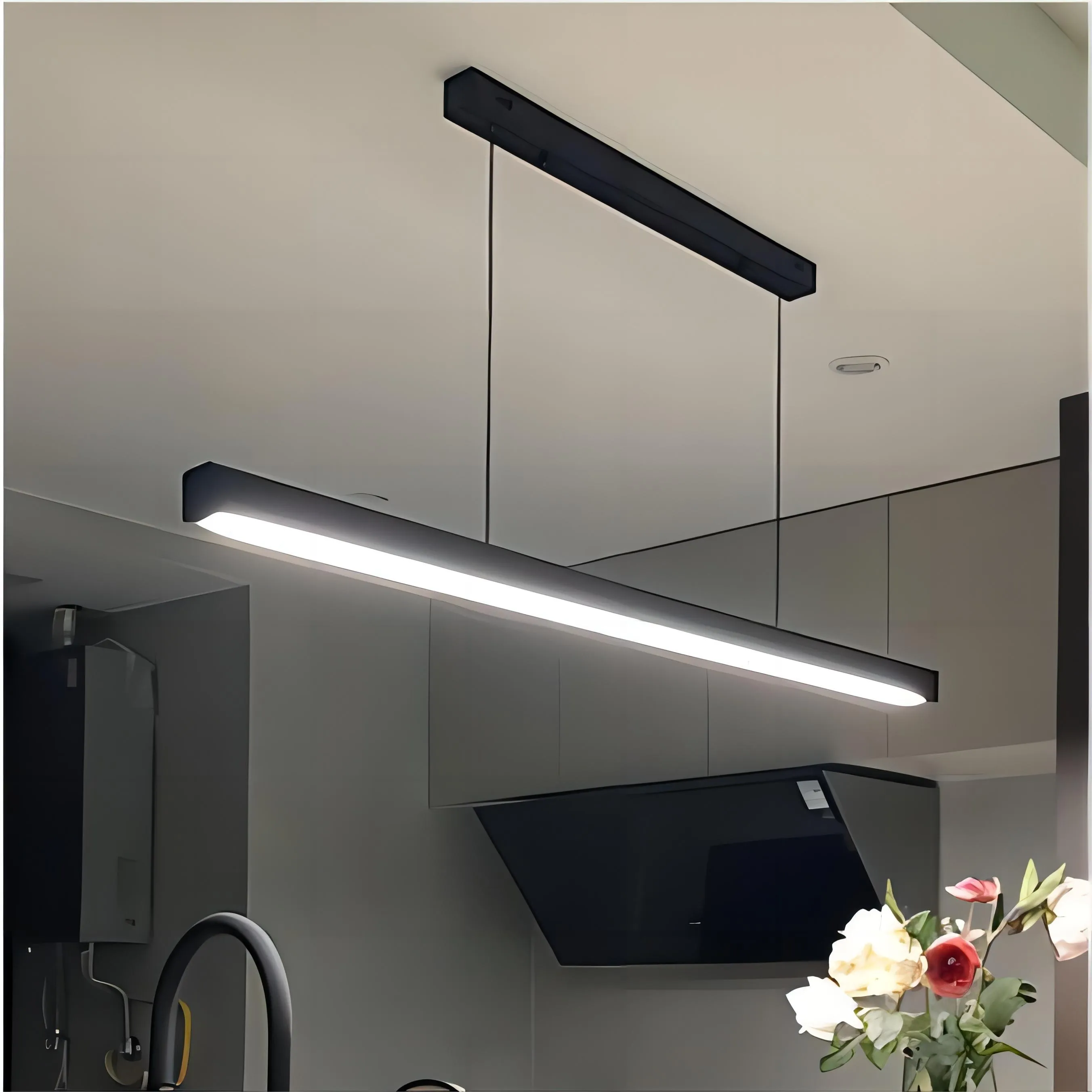 Industriële Metalen LED Horizontale Lineaire Kroonluchter HL99
