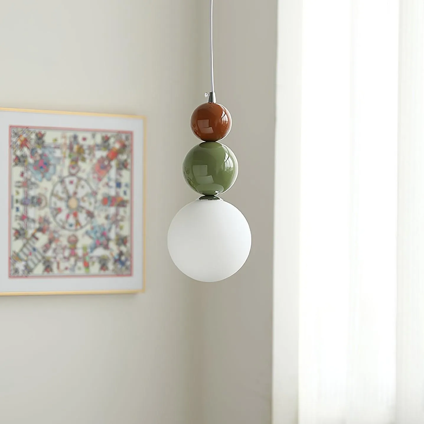 Nordic Cream Moderne Eenvoudige Dot Hanglamp HL460