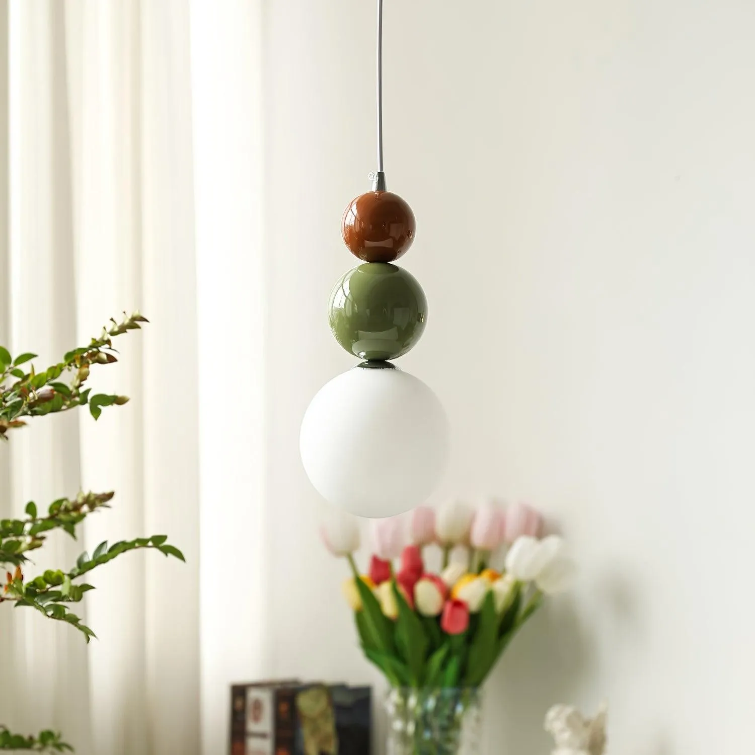 Nordic Cream Moderne Eenvoudige Dot Hanglamp HL460