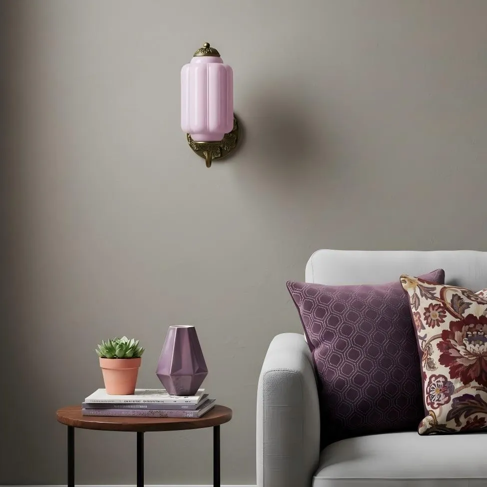 Vintage Melkglas Eloise Kandelaar Wandlamp HL844