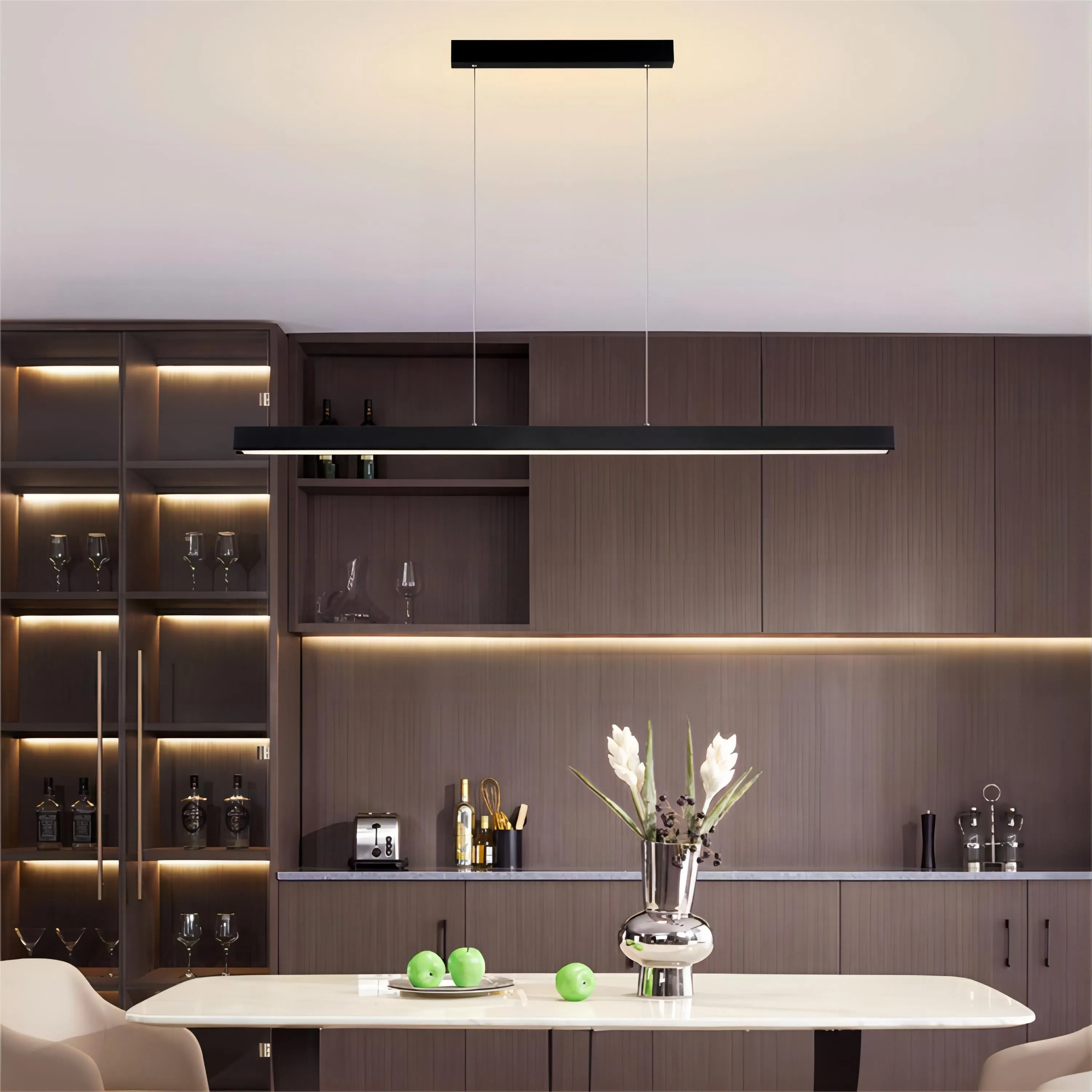 Industriële Metalen LED Horizontale Lineaire Kroonluchter HL99