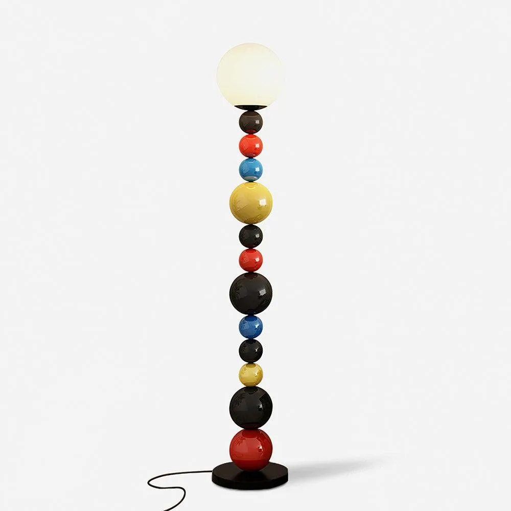 Kleurrijke ronde bol vloerlamp HL485