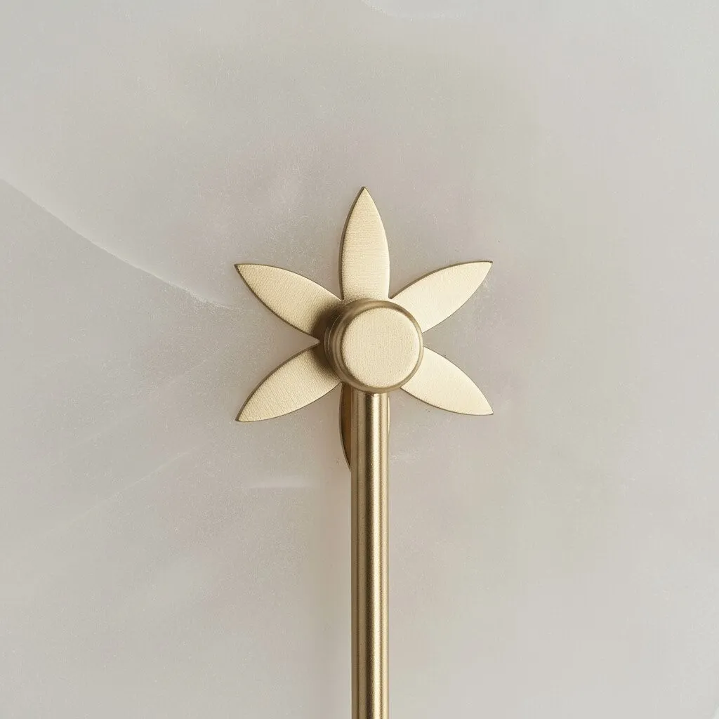Albi Albasten Wandlamp - Uitgesneden bloemmotieven, geschikt voor woonkamers of slaapkamers HL1907