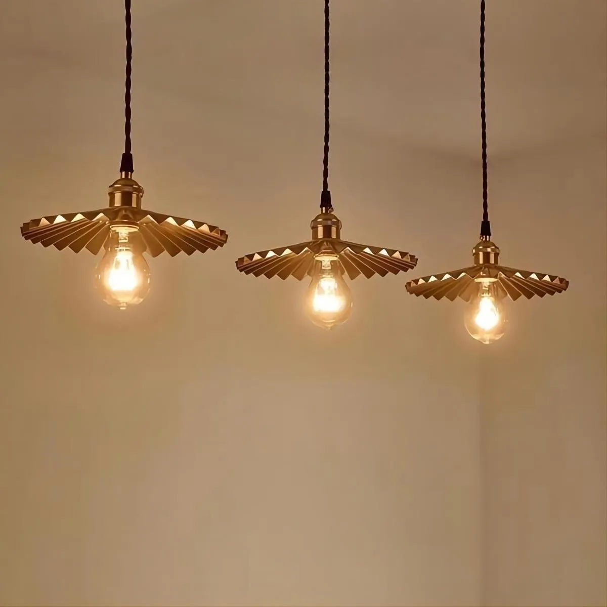 Koperen paraplu hanglamp