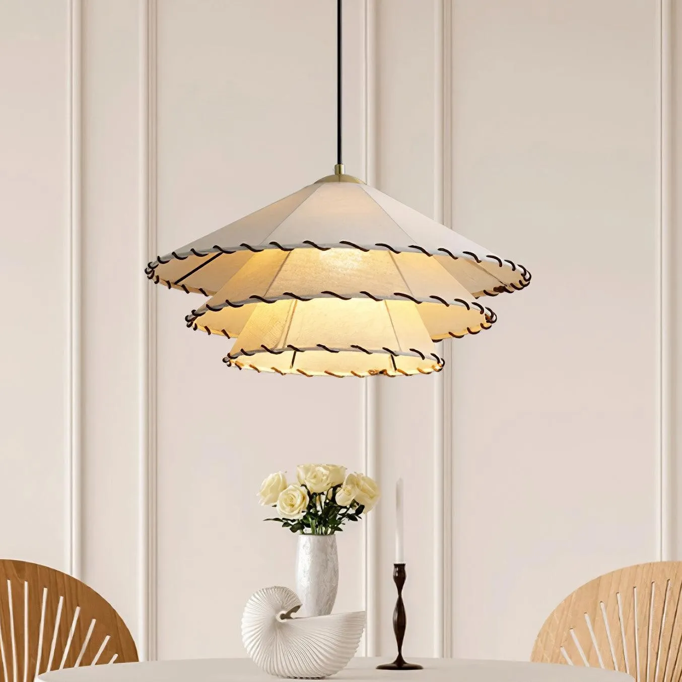 Vintage Lotusblad Stoffen Hanglamp HL639