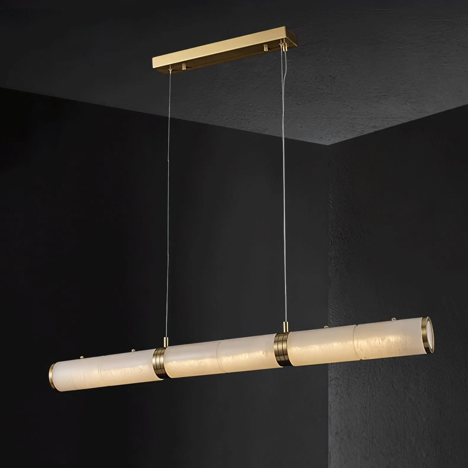 Luxe albasten balken hanglamp HL345