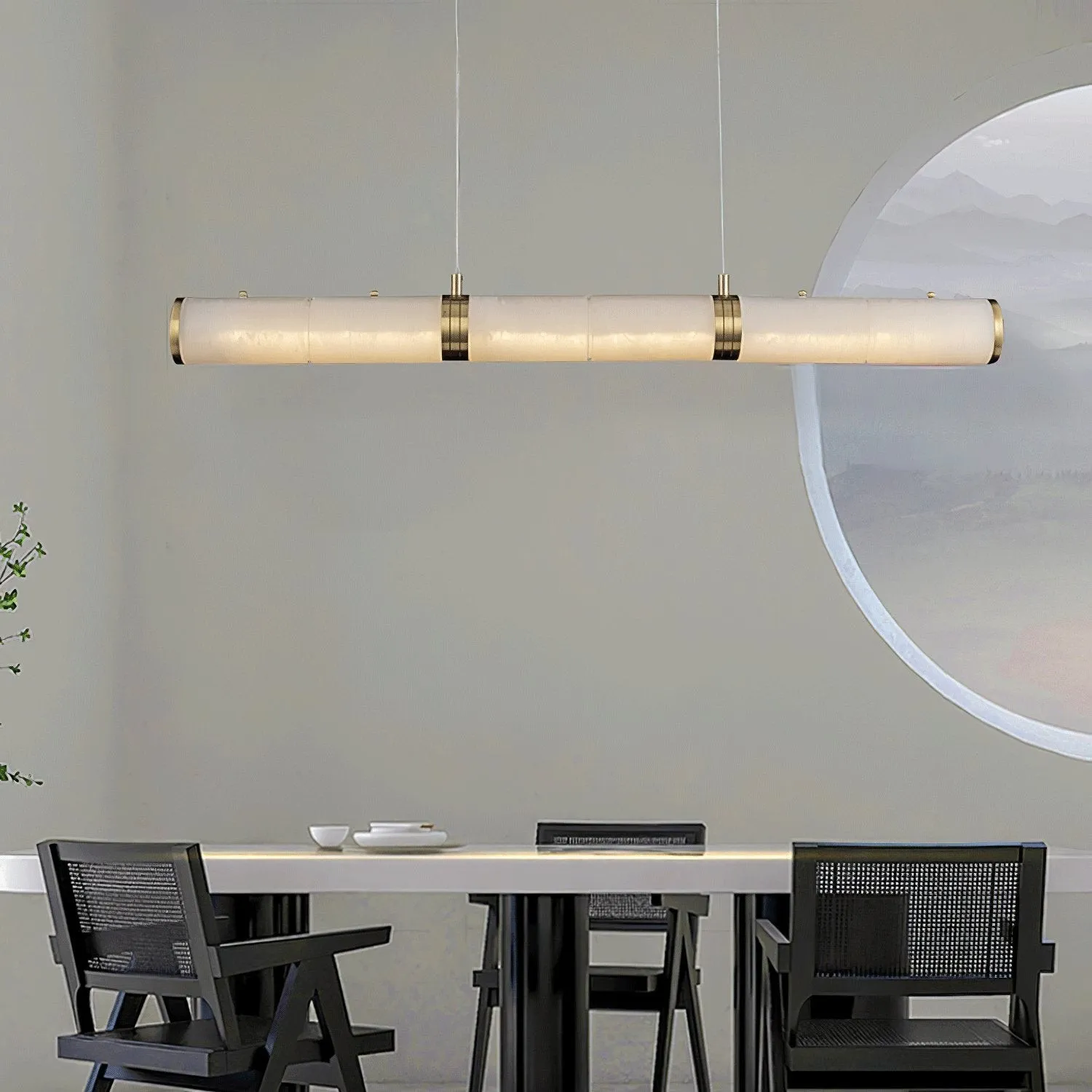 Luxe albasten balken hanglamp HL345